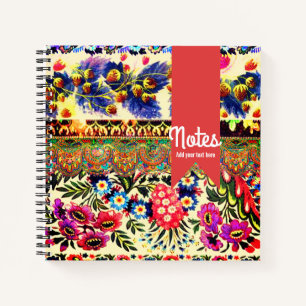 Boho Caravan Red Notebook