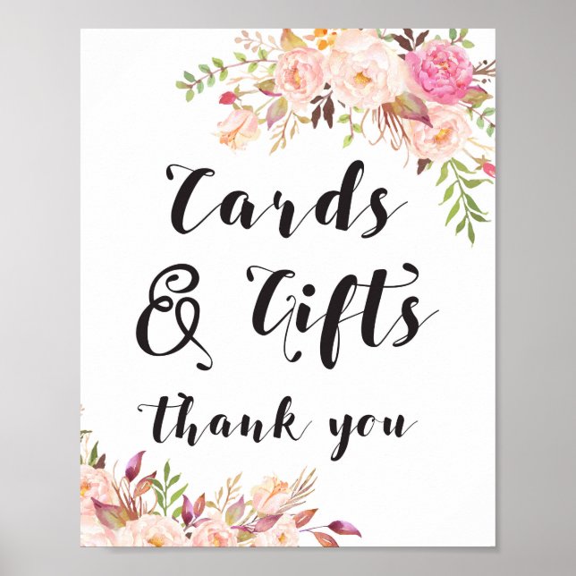 Boho Cards and Gifts Sign (Front)