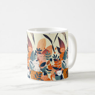 Boho Cats & Earth Tones Coffee Mug