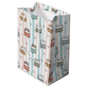  Boho Cats Tribal Pattern  Medium Gift Bag