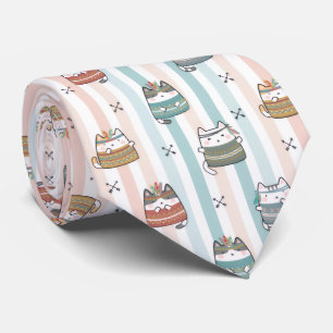  Boho Cats Tribal Pattern  Tie