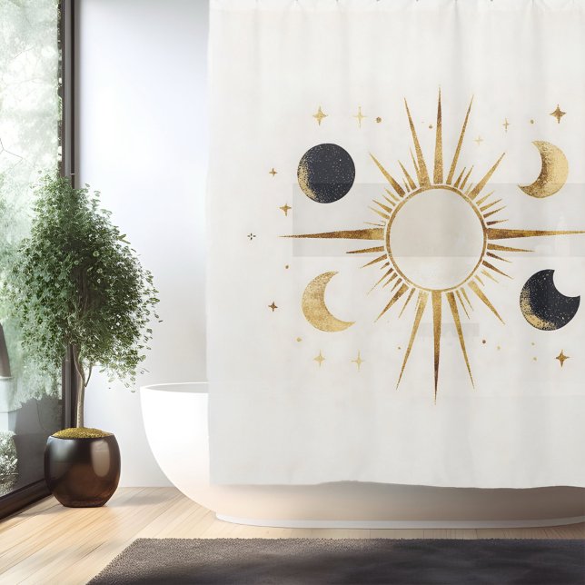Boho Celestial Bliss Shower Curtain (Creator Uploaded)