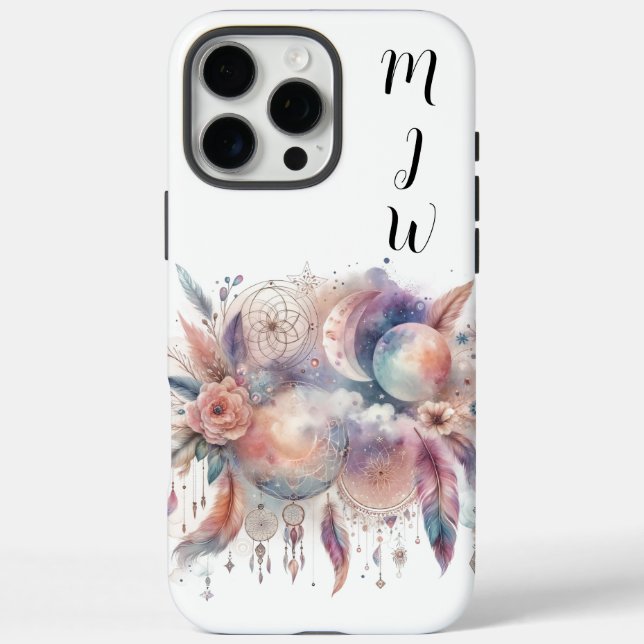 Boho Celestial Feather iPhone / iPad case (Back)