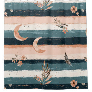 Boho Celestial Moon Stripe in Earth Tones
