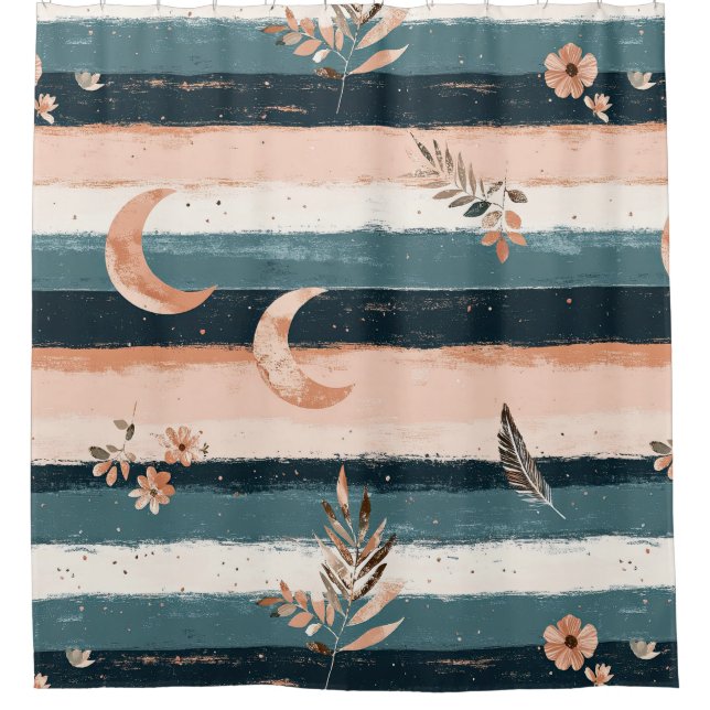 Boho Celestial Moon Stripe in Earth Tones (Front)
