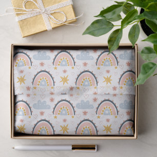 Boho Celestial Rainbows & Starbursts Pattern Tissue Paper