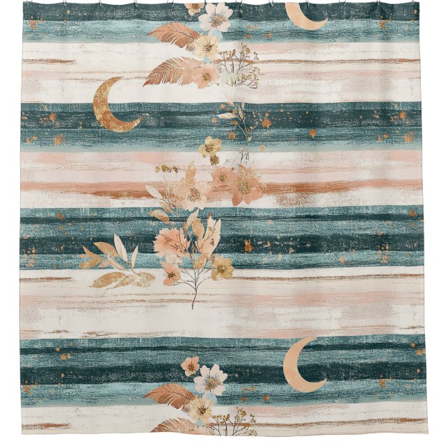 Boho Celestial Stripe in Teal for Free Spirits (Front)