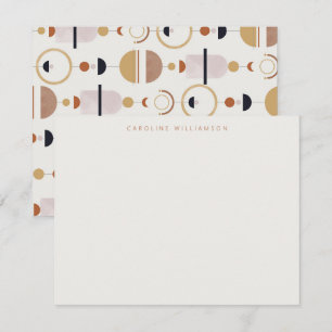 Boho Celestial Terracotta Personalized Stationery Card