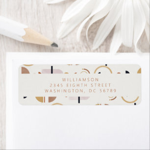 Boho Celestial Terracotta Shower Return Address