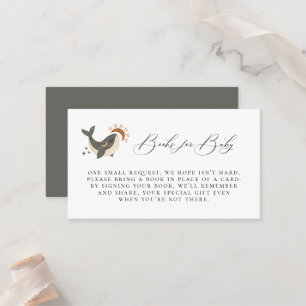 Boho Celestial Whale Book Request Enclosure Card