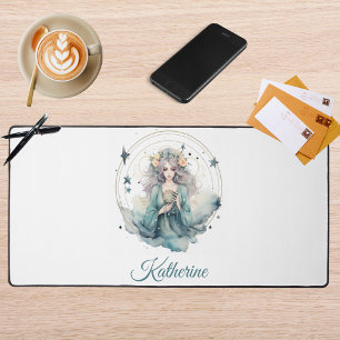 Boho Celestial Witchy Name Desk Mat