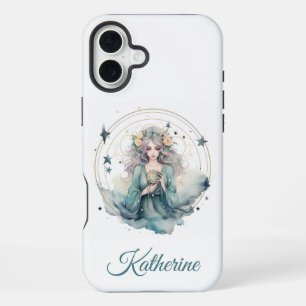 Boho Celestial Witchy Name iPhone 16 Plus Case