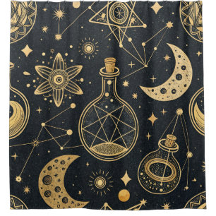 Boho Celestial with Gold Alchemy Symbols