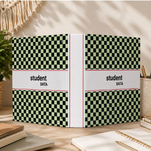 Boho Chequerboard Binder Trendy Back to School