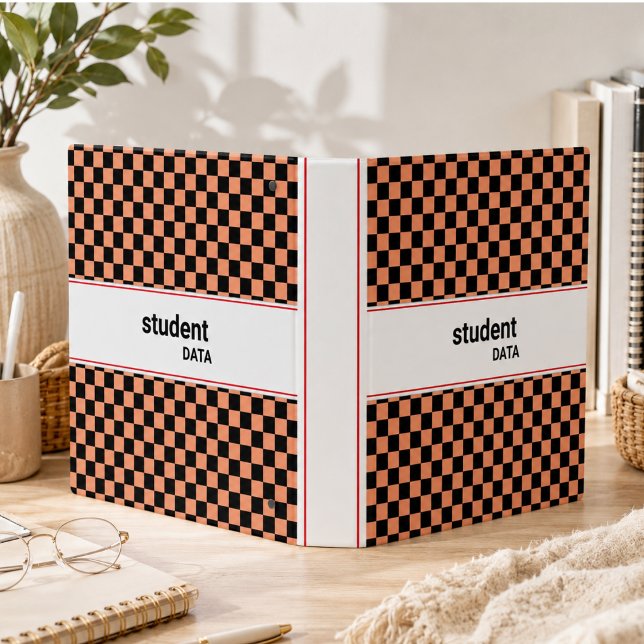 Boho Chequerboard Binder | Trendy Back to School  (Boho Checkerboard Binder | Trendy Back to School)