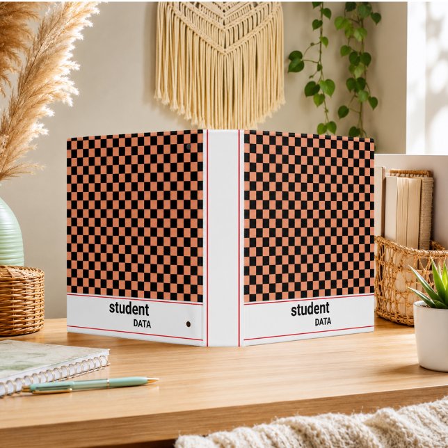 Boho Chequerboard Binder | Trendy Back to School  (Boho Checkerboard Binder | Trendy Back to School)