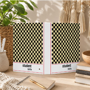 Boho Chequerboard Binder Trendy Back to School
