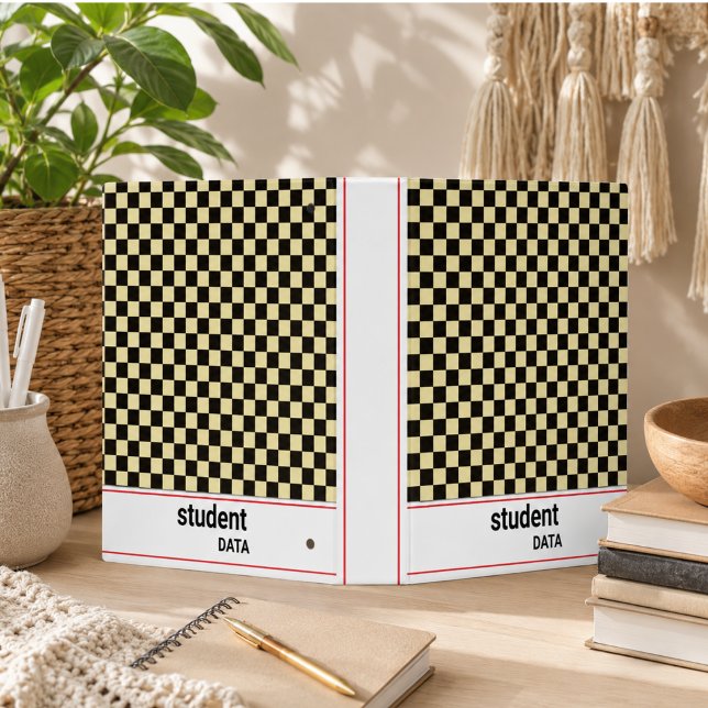 Boho Chequerboard Binder | Trendy Back to School  (Boho Checkerboard Binder | Trendy Back to School)