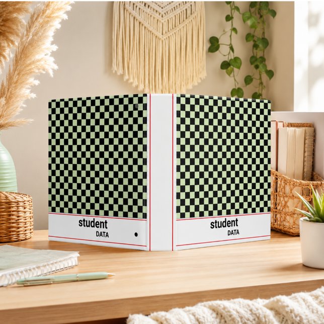 Boho Chequerboard Binder | Trendy Back to School  (Boho Checkerboard Binder | Trendy Back to School)