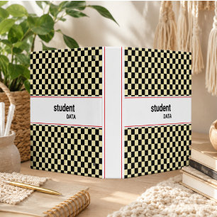 Boho Chequerboard Binder Trendy Back to School