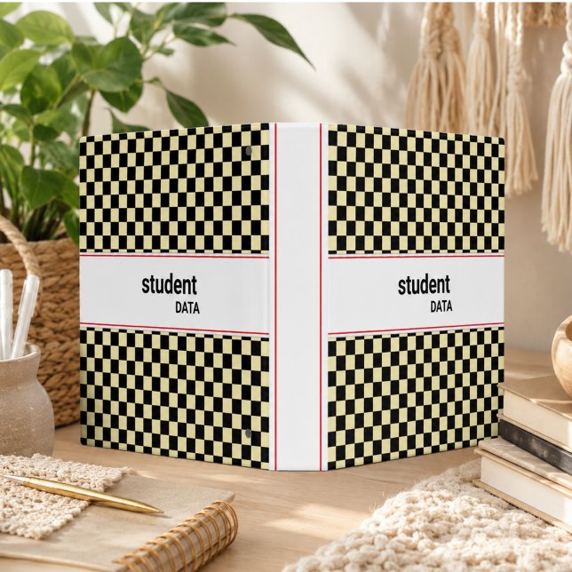 Boho Chequerboard Binder | Trendy Back to School  (Boho Checkerboard Binder | Trendy Back to School)