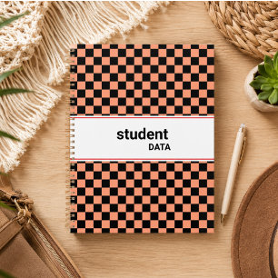 Boho Chequerboard Binder Trendy Back to School Planner