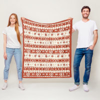 Boho Chestnut Red Abstract Doodles