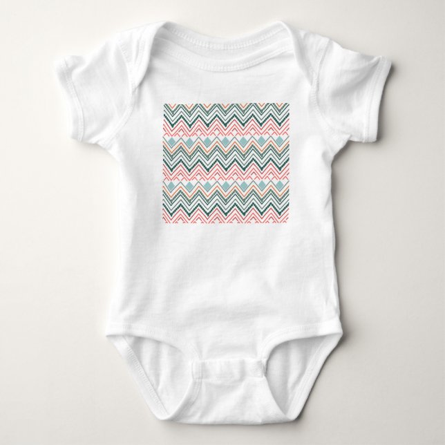 Boho Chevron  Baby Bodysuit (Front)