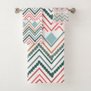 Boho Chevron Bath Towel Set