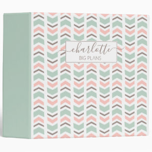 Boho chevron pattern binder