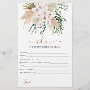 Boho Chic Advice for the Bride card