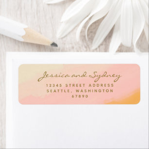 Boho Chic Aquarelle rose et jaune Mariage