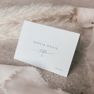 Boho Chic Ardoise Bleu Nom de l'invité Cartes de p