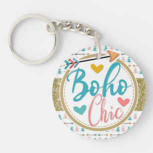 Boho Chic Arrows Girly Romantic Shabby Keychain
