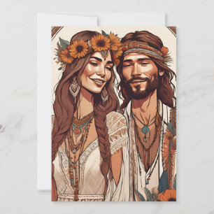 boho chic automne moderne enregistrer les cartes d