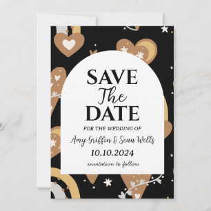 boho chic automne moderne enregistrer les cartes d