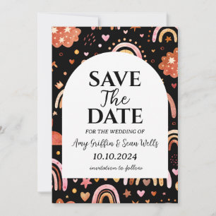 boho chic automne moderne enregistrer les cartes d