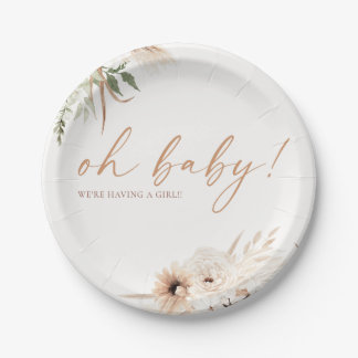 Boho Chic - Baby Shower - Paper Plates