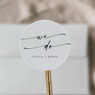 Boho Chic Black and White We Do Envelope Seals