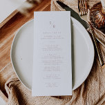 Boho Chic Blush Pink Monogram Wedding Menu<br><div class="desc">This boho chic blush pink monogram wedding menu card is perfect for a minimalist wedding. The dusty rose pink and white modern bohemian design features simple rustic calligraphy with a unique yet classic style.

Personalized your monogrammed menu with your first initials.</div>