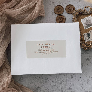 Boho Chic Bohemian Cream Étiquettes de adresse inv