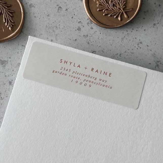 Boho Chic Bohemian Cream Retourner l'adresse Étiqu (Créateur téléchargé)