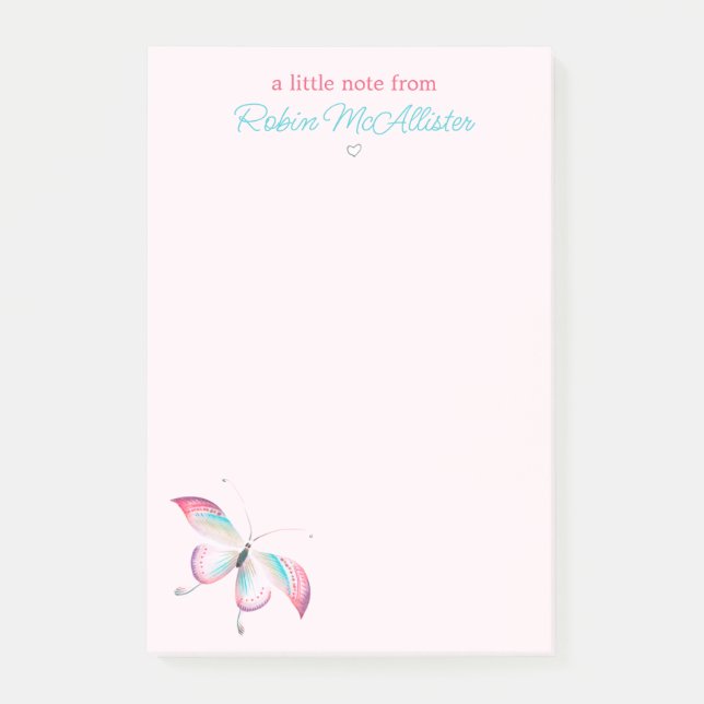 Boho Chic Chinoiserie Butterfly Post-it® Notes (Devant)