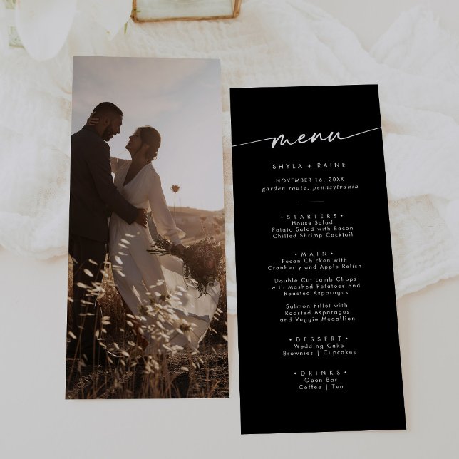 Boho Chic COLOR EDITABLE Photo Wedding Menu (Creator Uploaded)
