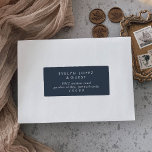 Boho Chic Dark Navy Blue Guest Address Labels<br><div class="desc">These boho chic dark navy blue guest address labels are perfect for a minimalist wedding envelope. The muted and moody neutral dark blue modern bohemian design features simple rustic calligraphy with a unique yet classic style. Customize each label with the name and address of your recipients. There are 21 labels...</div>