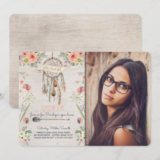 Boho Chic Dreamcatcher Graduation Party Invitation