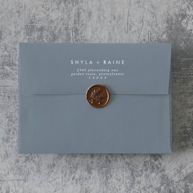 Boho Chic Dusty Mariage Enveloppes (Boho Chic Dusty Blue Wedding Envelopes)