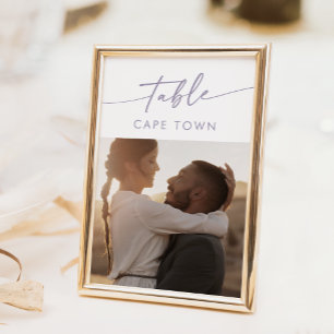 Boho Chic Dusty Purple Photo Table Numbers