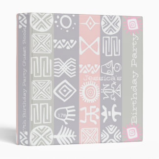 Boho-chic Ethnic 17th Birthday Party Guest Book Binder