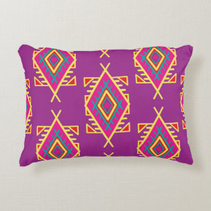 Boho Chic: Ethnic Seamless Ornament Accent Pillow